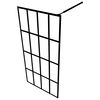 vidaXL Walk-in Shower Screen Frosted Tempered Glass 118x190 cm