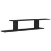 vidaXL Wall Shelf | Black | Engineered Wood | 125x18x23 cm | Wall Shelf