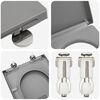 vidaXL Toilet Seat Grey 49 x 36 x 4 cm Duroplast