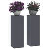 vidaXL Plant Stand 2 pcs Anthracite 24 x 24 x 75 cm Steel