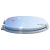 vidaXL Toilet Seat Blue 44 x 38 cm MDF board