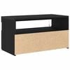 vidaXL TV Cabinet Black Oak 75 x 35 x 40 cm Engineered Wood