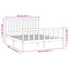 vidaXL Bed Frame without Mattress Brown Solid Wood Pine King Size