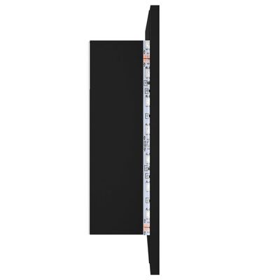 vidaXL LED Bathroom Mirror Cabinet Black 60x12x45 cm Acrylic