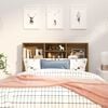 vidaXL Headboard Cabinet Brown Oak 120x19x103.5 cm