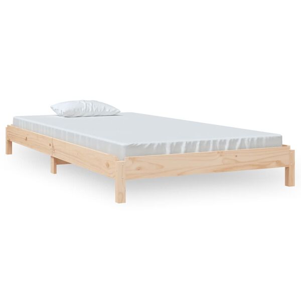 vidaXL Stack Bed without Mattress 100x200 cm Solid Wood Pine