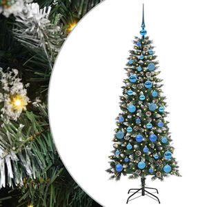 vidaXL Artificial Christmas Tree with 150 LEDs with Stand Green 150 cm