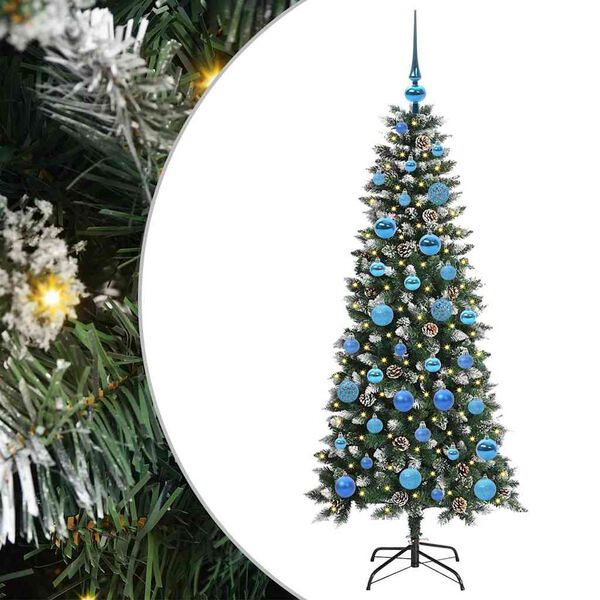 vidaXL Artificial Christmas Tree with 150 LEDs with Stand Green 150 cm