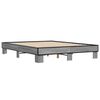 vidaXL Bed Frame without Mattress Grey Sonoma 150x200 cm King Size