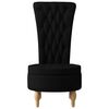vidaXL Slipper Chair Black 56.5 x 70 x 110 cm Fabric