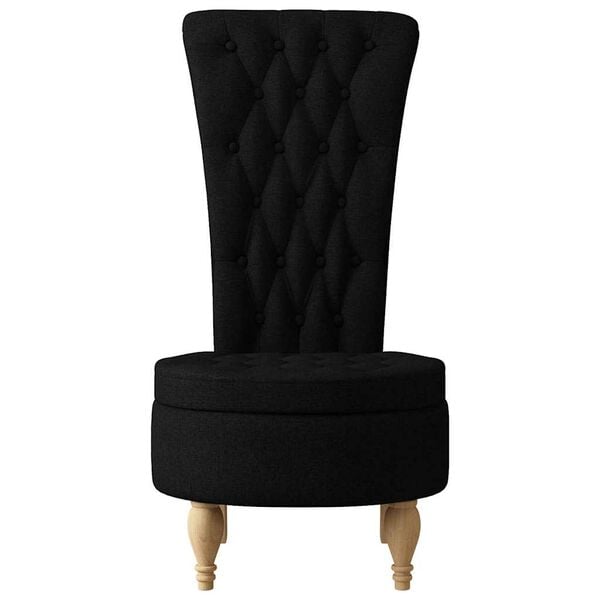 vidaXL Slipper Chair Black 56.5 x 70 x 110 cm Fabric