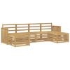 vidaXL Outdoor Sofa Set 6 pcs White Solid Acacia Wood