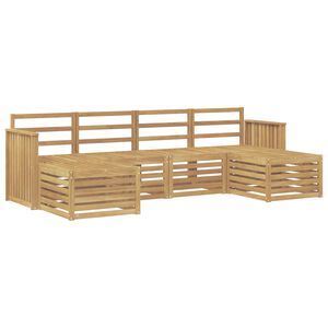 vidaXL Outdoor Sofa Set 6 pcs White Solid Acacia Wood