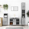 vidaXL Bathroom Cabinet Concrete Grey 80x33x60 cm Engineered Wood