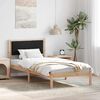 vidaXL Bed Frame with Headboard Black 90 x 190 cm Solid Pine Wood