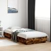 vidaXL Bed Frame without Mattress Smoked Oak 90x200 cm Engineered Wood
