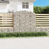 vidaXL Arched Gabion Basket 200x50x200/220 cm Galvanised Iron