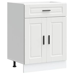 vidaXL Kitchen Base Cabinet "Porto" White Engineered Wood