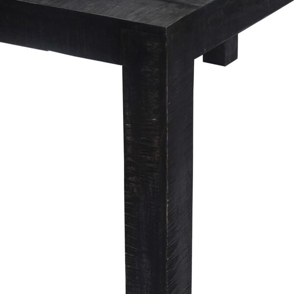 vidaXL Dining Table Black 180x90x76 cm Solid Mango Wood