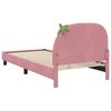 vidaXL Children's Bed Frame with Headboard Pink 80 x 200 cm Velvet