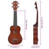 vidaXL Soprano Ukulele Set with Bag for Kids Dark Wood 21"