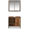 vidaXL Bathroom Furniture Set with Door 2 pcs Old Wood Engineered Wood