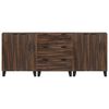 vidaXL Bathroom Furniture Set with Drawer 3 pcs Brown Engineered Wood