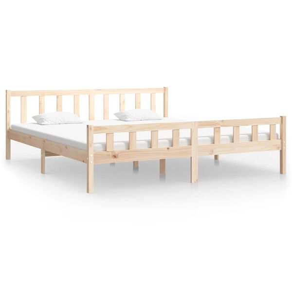 vidaXL Bed Frame without Mattress Solid Wood 160x200 cm