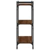 vidaXL Bookcase 3-Tier Brown Oak 80x30x86 cm Engineered Wood