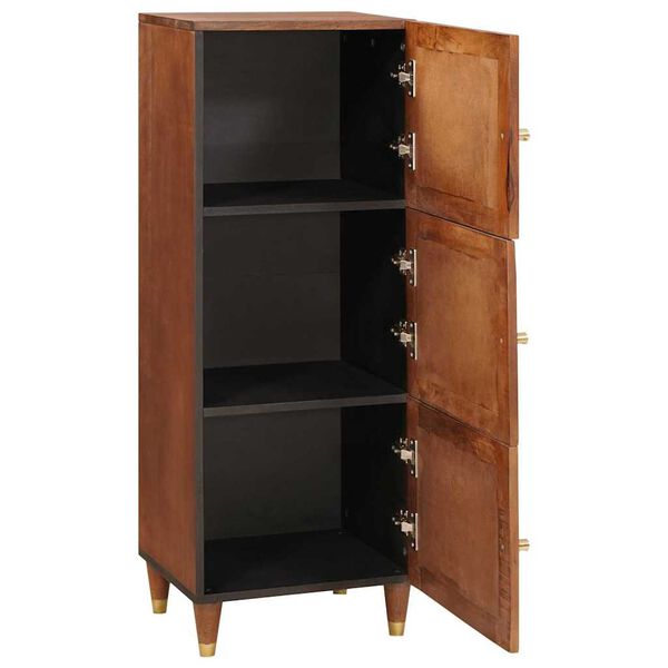 vidaXL High board Brown 40 x 33.5 x 110 cm Cane and solid mango wood