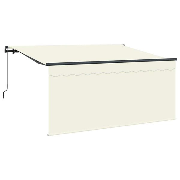 vidaXL Retractable Awning Cream 300 x 200 cm Polyester and Aluminium