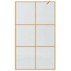 vidaXL Walk-in Shower Wall Gold 115 x 195 cm Tempered Glass