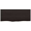 vidaXL Bathroom Countertop Dark Brown 100x40x(2-6) cm Treated Solid Wood