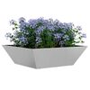 vidaXL Garden Planter Silver 50 x 50 x 15 cm Stainless Steel