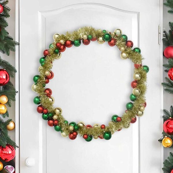 vidaXL Christmas Ball Garland Multicolour 186 cm Polystyrene