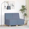 vidaXL Modular Sofa Unit Armless 2 pcs Blue 55 x 74 x 82 cm