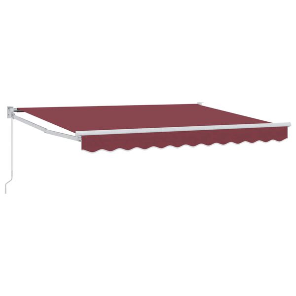 vidaXL Manual Retractable Awning Burgundy 2.5 x 2 m