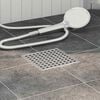 vidaXL Dot Shower Drain Silver 15 x 15 cm Stainless Steel 304