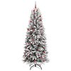 vidaXL Artificial Christmas Tree with 300 LEDs with Stand White 210 cm