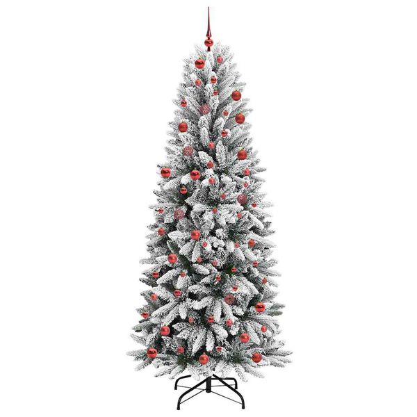 vidaXL Artificial Christmas Tree with 300 LEDs with Stand White 210 cm