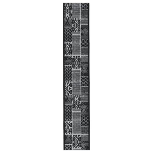 vidaXL Carpet Runner Black 80x600 cm