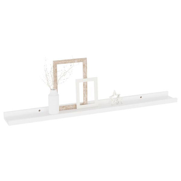vidaXL Wall Shelves 4 pcs White 80x9x3 cm