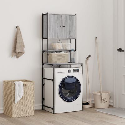 vidaXL Washing Machine Cabinet Grey Sonoma 68x48.5x194 cm