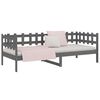 vidaXL Day Bed without Mattress Grey 90x200 cm Solid Wood Pine