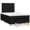 vidaXL Box Spring Bed with Mattress Black 120x200 cm Fabric