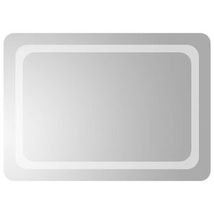 vidaXL LED Bathroom Mirror Transparent 70 x 50 cm Tempered Glass