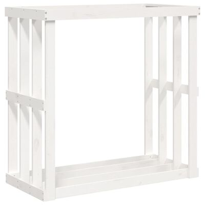 vidaXL Outdoor Log Holder White 108x52x106 cm Solid Wood Pine | vidaXL.co.uk