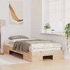 vidaXL Floor Bed Frame with Storage Brown 90 x 200 cm Solid pine wood