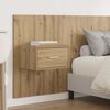 vidaXL Headboard with Cabinet 3 pcs Artisan Oak Engineered Wood