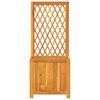 vidaXL Planter with Trellis 55x29.5x132 cm Solid Wood Acacia